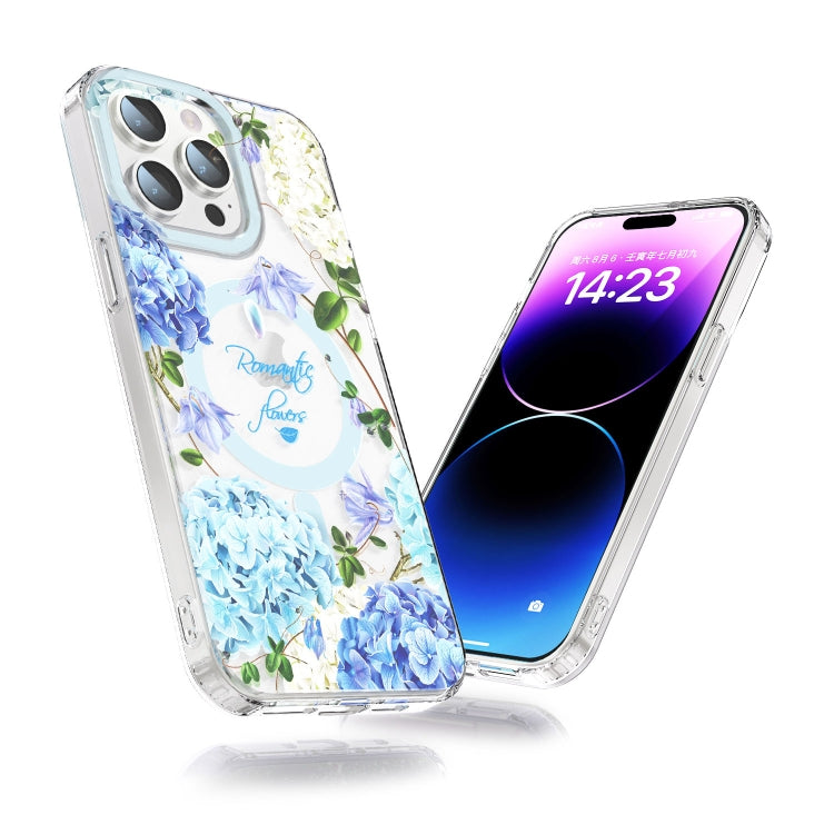 For iPhone 14 Pro Max MagSafe Magnetic TPU Phone Case(Small Floral) - iPhone 14 Pro Max Cases by buy2fix | Online Shopping UK | buy2fix