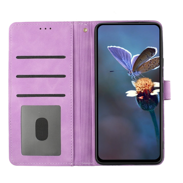 For Xiaomi 12T  / 12T Pro Flower Embossing Pattern Leather Phone Case(Purple) - Xiaomi Cases by buy2fix | Online Shopping UK | buy2fix