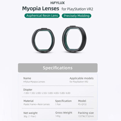 For PlayStation VR2 Hifylux Myopia Glasses Aspherical Resin Lens(-4.0D) - VR Accessories by Sunnylife | Online Shopping UK | buy2fix