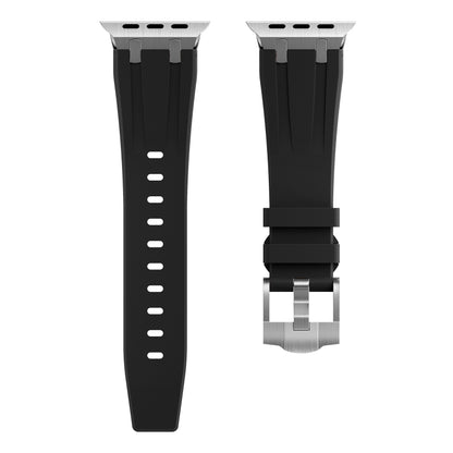 AP Silicone Watch Band For Apple Watch 6 44mm(Silver Black) - Watch Bands by buy2fix | Online Shopping UK | buy2fix