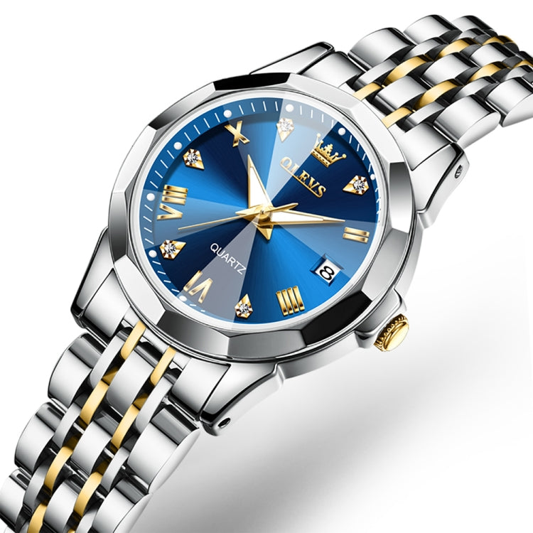 OLEVS 9931 Women Butterfly Buckle Luminous Waterproof Quartz Watch(Blue) - Metal Strap Watches by OLEVS | Online Shopping UK | buy2fix