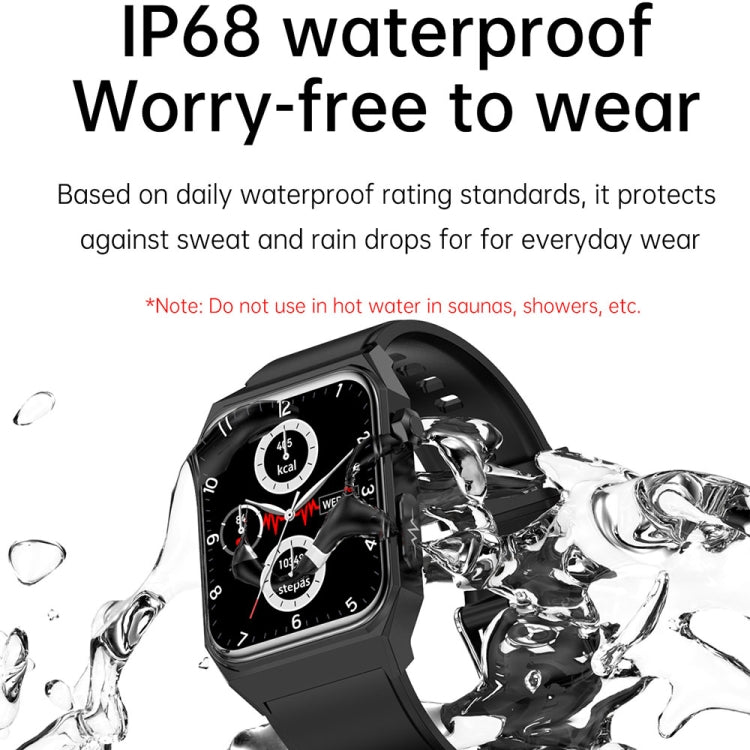 E530 1.91 inch IP68 Waterproof Silicone Band Smart Watch Supports ECG / Non-invasive Blood Sugar(Red) - Smart Watches by buy2fix | Online Shopping UK | buy2fix