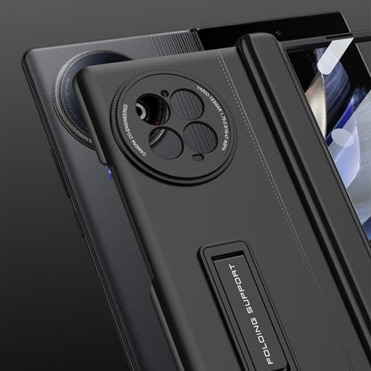 For vivo X Fold2 GKK Integrated Fold Hinge Full Coverage Phone Case with Holder(Red) - vivo Cases by GKK | Online Shopping UK | buy2fix