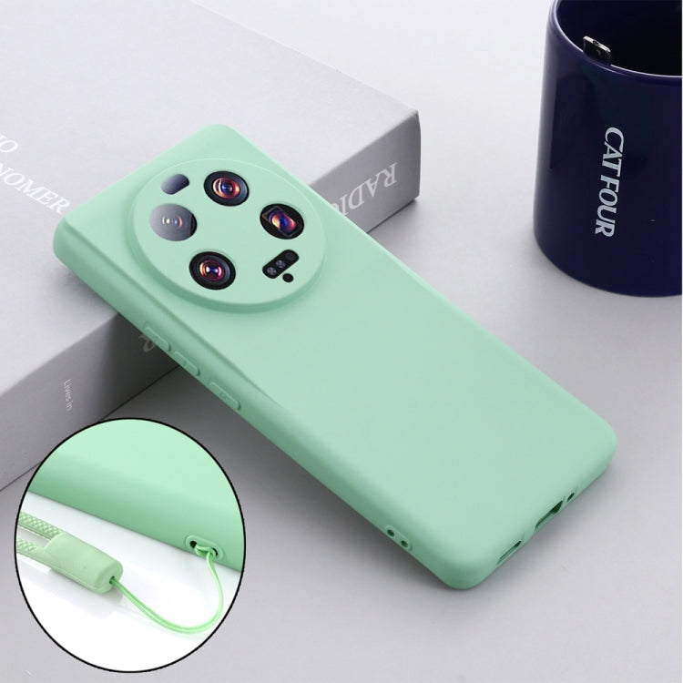 For Xiaomi 13 Ultra 5G Pure Color Liquid Silicone Shockproof Phone Case(Green) - 13 Ultra Cases by buy2fix | Online Shopping UK | buy2fix