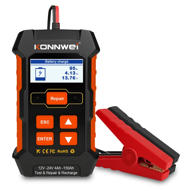 KONNWEI KW520 12V / 24V 3 in 1 Car Battery Tester with Detection & Repair & Charging Function(US Plug) - Code Readers & Scan Tools by KONNWEI | Online Shopping UK | buy2fix