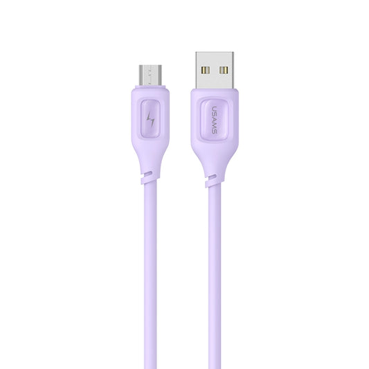 USAMS US-SJ620 2A USB to Micro USB Silicone Data Cable, Length: 1m(Purple) - Micro USB Cable by USAMS | Online Shopping UK | buy2fix