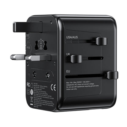 WK WP-U03 30W Multi Plug Travel Charger(Black) - International Plug Adaptor by WK | Online Shopping UK | buy2fix