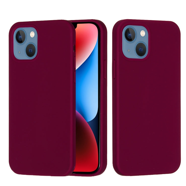 For iPhone 15 Plus Solid Color Silicone Phone Case(Violet) - iPhone 15 Plus Cases by buy2fix | Online Shopping UK | buy2fix