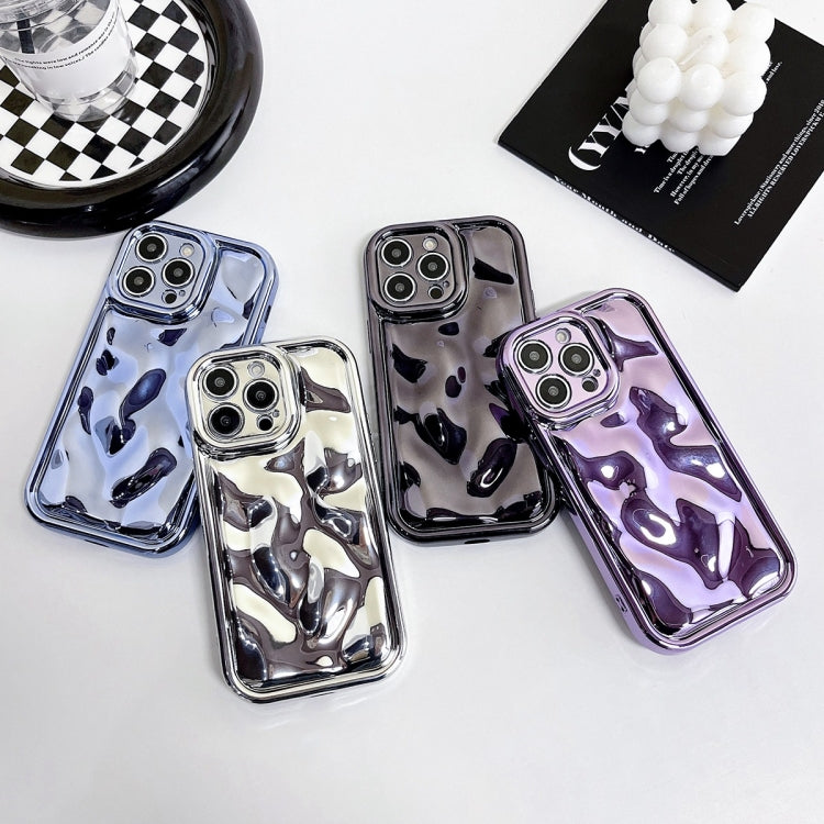 For iPhone X / XS Electroplating Meteorite Texture TPU Phone Case(Blue) - More iPhone Cases by buy2fix | Online Shopping UK | buy2fix