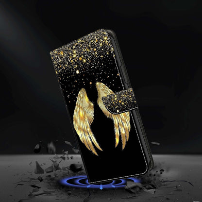 For Xiaomi Redmi A1+ / A2 / A2+ Crystal 3D Shockproof Protective Leather Phone Case(Golden Wings) - Xiaomi Cases by buy2fix | Online Shopping UK | buy2fix