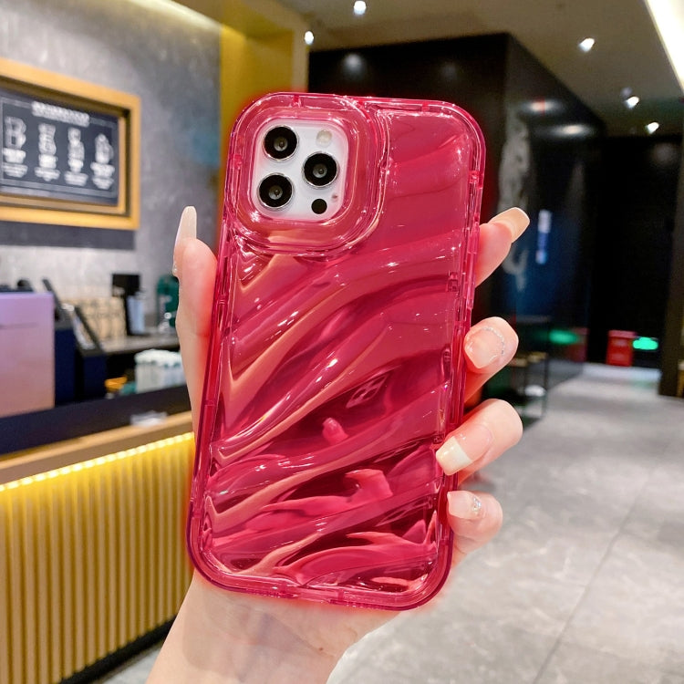 For iPhone 14 Plus Laser Sequin Waves TPU Phone Case(Red) - iPhone 14 Plus Cases by buy2fix | Online Shopping UK | buy2fix