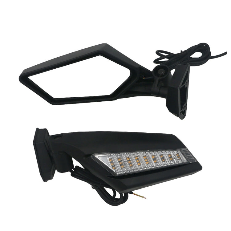 For Can-Am BRP UTV Maverick X3 Off-Road Vehicle Rearview Mirror, Model:UTV-17C With Light - Convex Mirror & Accessories by buy2fix | Online Shopping UK | buy2fix