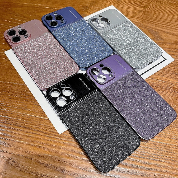 For iPhone 14 Metallic Glitter Powder Shockproof Phone Case(Grey) - iPhone 14 Cases by buy2fix | Online Shopping UK | buy2fix