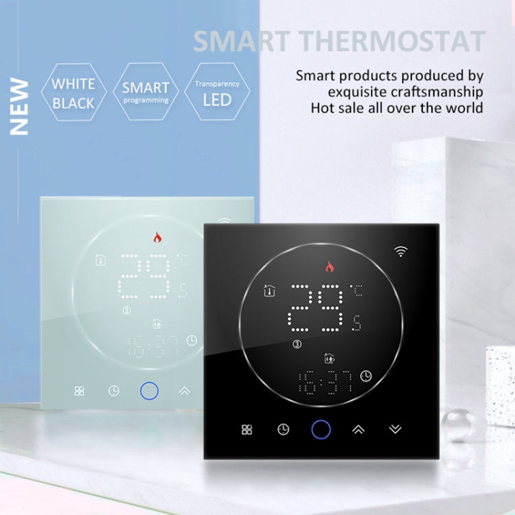 BHT-008GALW 95-240V AC 5A Smart Home Water Heating LED Thermostat With WiFi(White) - Thermostat & Thermometer by buy2fix | Online Shopping UK | buy2fix