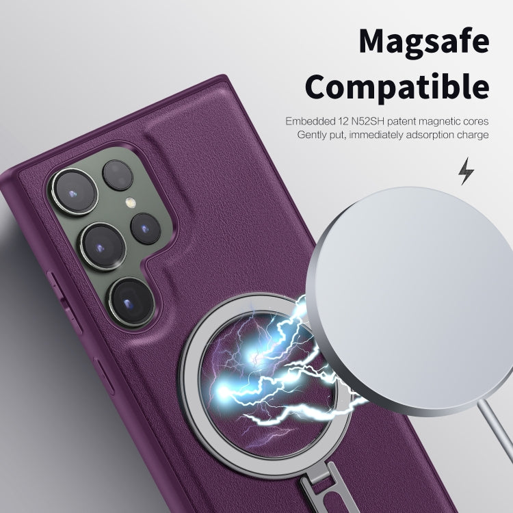 For Samsung Galaxy S23 5G MagSafe Magnetic Holder Phone Case(Royal Blue) - Galaxy S23 5G Cases by buy2fix | Online Shopping UK | buy2fix