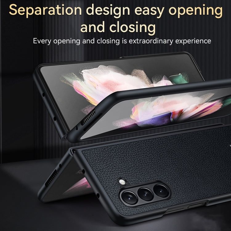 For Samsung Galaxy Z Fold5 SULADA Shockproof TPU + Litchi Texture Leather Phone Case(Green) - Galaxy Z Fold5 Cases by SULADA | Online Shopping UK | buy2fix