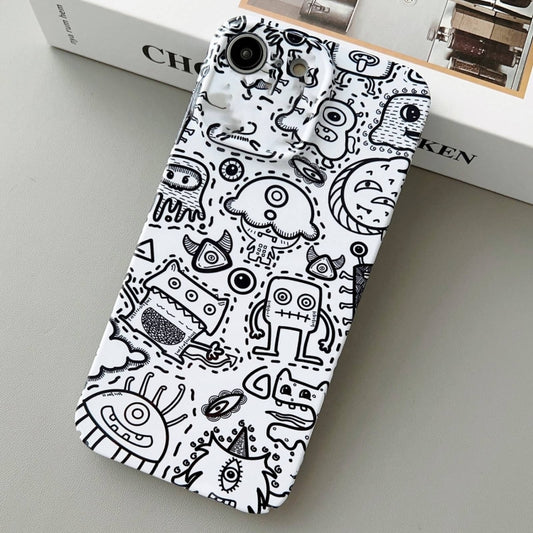 For iPhone SE 2022 / 2020 / 8 / 7 Painted Pattern Precise Hole PC Phone Case(Block Monster) - iPhone SE 2022 / 2020 / 8 / 7 Cases by buy2fix | Online Shopping UK | buy2fix