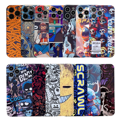 For iPhone 11 Painted Pattern Precise Hole PC Phone Case(Purple Comics) - iPhone 11 Cases by buy2fix | Online Shopping UK | buy2fix