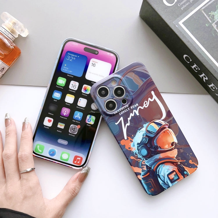 For iPhone 14 Plus Painted Pattern Precise Hole PC Phone Case(Comics Umbrella Boy) - iPhone 14 Plus Cases by buy2fix | Online Shopping UK | buy2fix