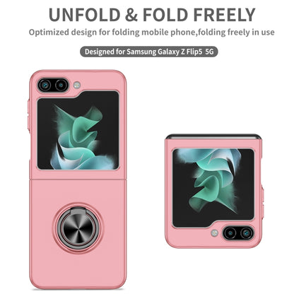 For Samsung Galaxy Z Flip5 5G Armor Ring Holder Phone Case(Pink) - Galaxy Z Flip5 Cases by buy2fix | Online Shopping UK | buy2fix