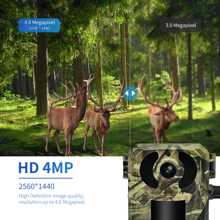 ESCAM QF380 4MP Network Solar PIR Alert Smart Wildlife Hunting Camera, 4G:US Version(Camouflage) - Hunting Cameras by ESCAM | Online Shopping UK | buy2fix