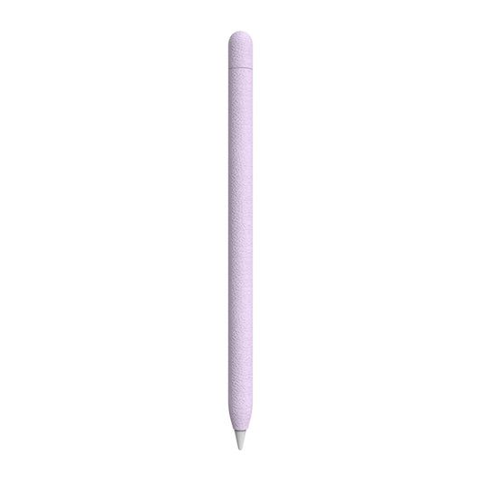 For Apple Pencil 1 LOVE MEI Frosted Leather Texture Silicone Protective Pen Case(Purple) - Pencil Accessories by LOVE MEI | Online Shopping UK | buy2fix