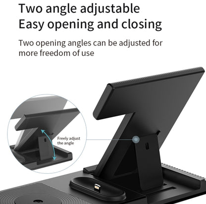 Yesido DS13 18W 4 in 1 Multifunctional Foldable Desktop Wireless Charging Stand(Black) - Wireless Charger by Yesido | Online Shopping UK | buy2fix