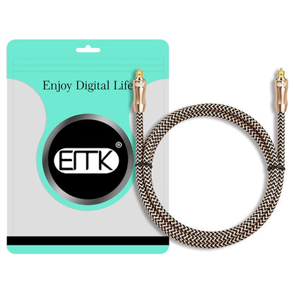 8m EMK OD6.0mm Gold-plated TV Digital Audio Optical Fiber Connecting Cable - Audio Optical Cables by EMK | Online Shopping UK | buy2fix