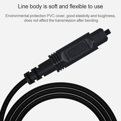 5m EMK OD4.0mm Square Port to Square Port Digital Audio Speaker Optical Fiber Connecting Cable(Black) - Audio Optical Cables by EMK | Online Shopping UK | buy2fix