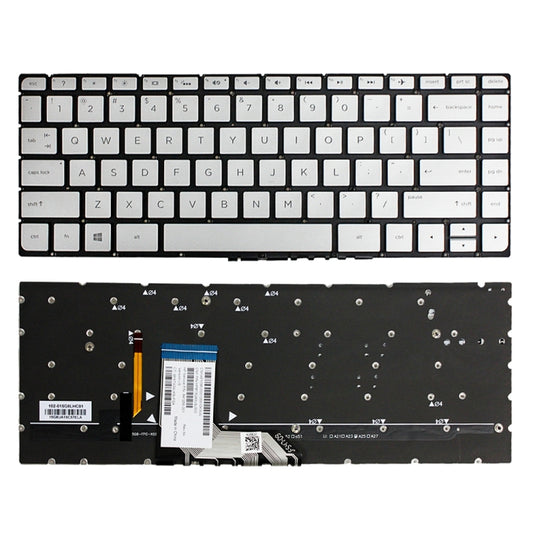 For HP Spectre 15-AP US Version Laptop Backlight Keyboard(Silver) - HP Spare Parts by buy2fix | Online Shopping UK | buy2fix