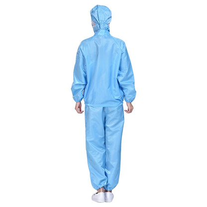 Striped Anti-static Split Hood Dust-proof Work Suit, Size:XXXXXL(Blue) - Protective Clothing by buy2fix | Online Shopping UK | buy2fix