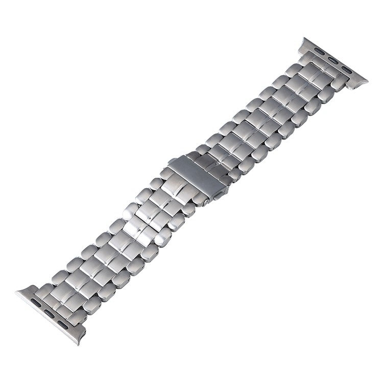 For Apple Watch Series 3 42mm Five Beads Titanium Steel Watch Band(Silver) - Watch Bands by buy2fix | Online Shopping UK | buy2fix