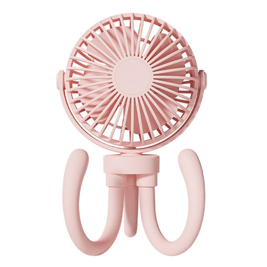 T8 2000mAh Flexible Octopus Tripod Rotatable Portable Fan(Pink) - Electric Fans by buy2fix | Online Shopping UK | buy2fix