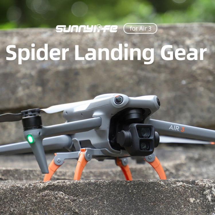 For DJI Air 3 Sunnylife LG664 Foldable Spider Landing Gear(Orange) -  by Sunnylife | Online Shopping UK | buy2fix