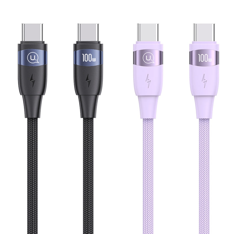 USAMS US-SJ632 U85 1.2m Type-C to Type-C PD100W Aluminum Alloy Fast Charging & Data Cable(Purple) - USB-C & Type-C Cable by USAMS | Online Shopping UK | buy2fix