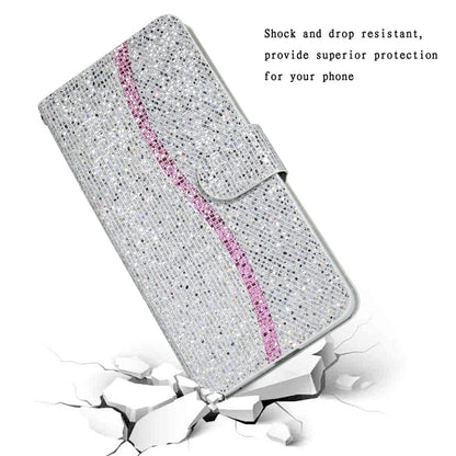 For iPhone 15 Pro Max Glitter Powder Filp Leather Phone Case(Silver) - iPhone 15 Pro Max Cases by buy2fix | Online Shopping UK | buy2fix