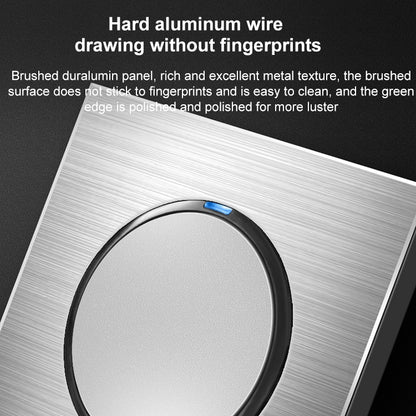 86mm Gray Aluminum Wire Drawing LED Switch Panel, Style:One Billing Control - Consumer Electronics by buy2fix | Online Shopping UK | buy2fix