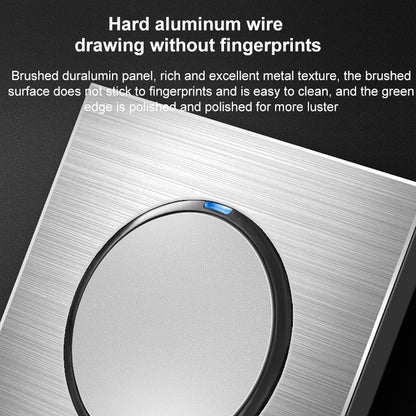 86mm Gray Aluminum Wire Drawing LED Switch Panel, Style:Four Billing Control - Consumer Electronics by buy2fix | Online Shopping UK | buy2fix