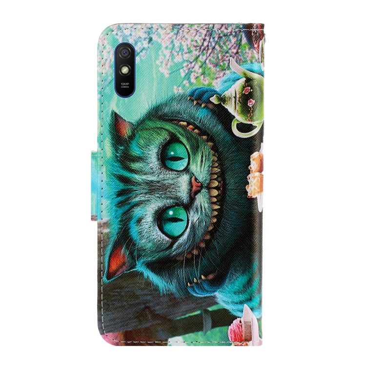 For Xiaomi Redmi 9A 3D Colored Drawing Horizontal Flip PU Leather Case with Holder & Card Slots & Wallet(Green Eyes) - Xiaomi Cases by buy2fix | Online Shopping UK | buy2fix
