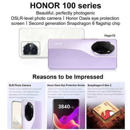 Honor 100 Pro, 16GB+512GB, Screen Fingerprint Identification, 6.78 inch MagicOS 7.2 Snapdragon 8 Gen 2 Octa Core up to 3.19GHz, Network: 5G, NFC, OTG, Support Google Play(Black) - Honor by Huawei | Online Shopping UK | buy2fix