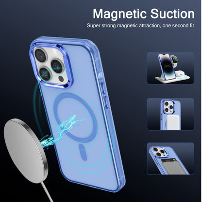 For iPhone 13 Pro Max Electroplated IMD Magsafe PC Hybrid TPU Phone Case(Blue) - iPhone 13 Pro Max Cases by buy2fix | Online Shopping UK | buy2fix