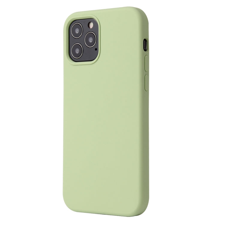 For iPhone 12 Pro Max Solid Color Liquid Silicone Shockproof Protective Case(Matcha Green) - Apple Accessories by buy2fix | Online Shopping UK | buy2fix