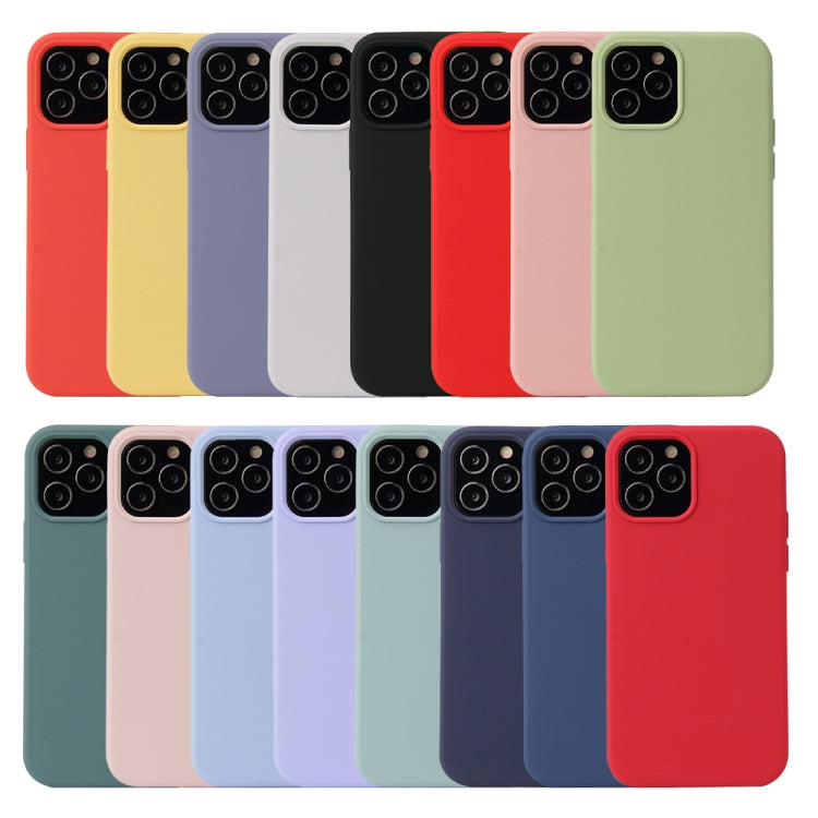 For iPhone 12 Pro Max Solid Color Liquid Silicone Shockproof Protective Case(Matcha Green) - Apple Accessories by buy2fix | Online Shopping UK | buy2fix