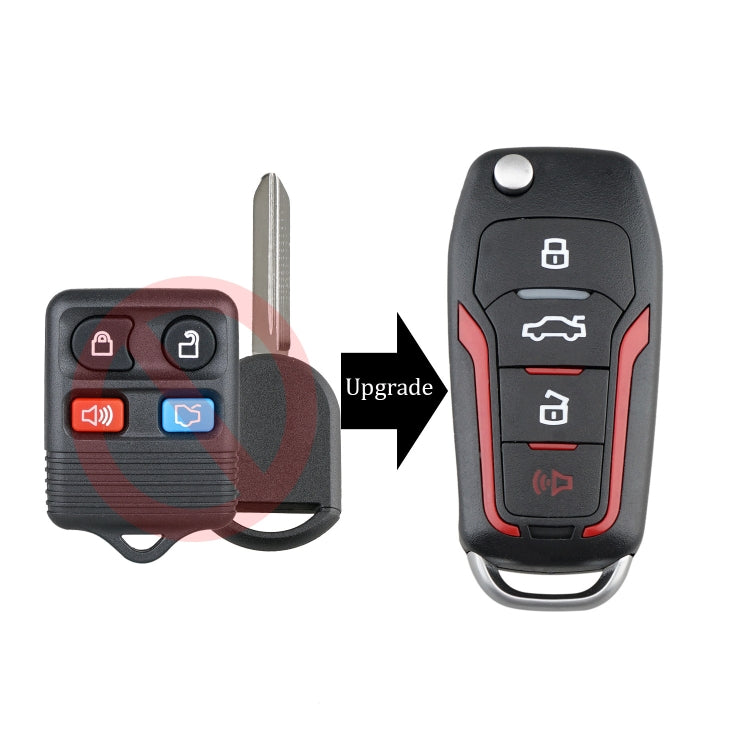 Car Key CWTWB1U345 63 Chip Single Frequency 315 Frequency for Ford 4-button Folding - Remote Car Key by buy2fix | Online Shopping UK | buy2fix