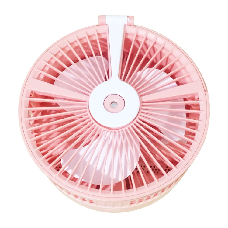 Humidifying and Moisturizing Spray Fan USB Charging Desktop Portable Folding Fan (Pink) - Consumer Electronics by buy2fix | Online Shopping UK | buy2fix