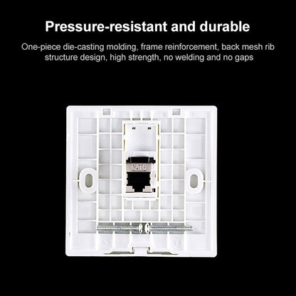 CAT.6 Shielded Pass-through Network Module, Dual Ports Panel + Shielded Pass-through (Grey) - Lan Cable and Tools by buy2fix | Online Shopping UK | buy2fix