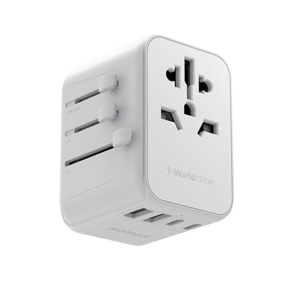 MOMAX 1-World UA9 PD 35W Fast Charger Power Adapter(White) - USB Charger by MOMAX | Online Shopping UK | buy2fix