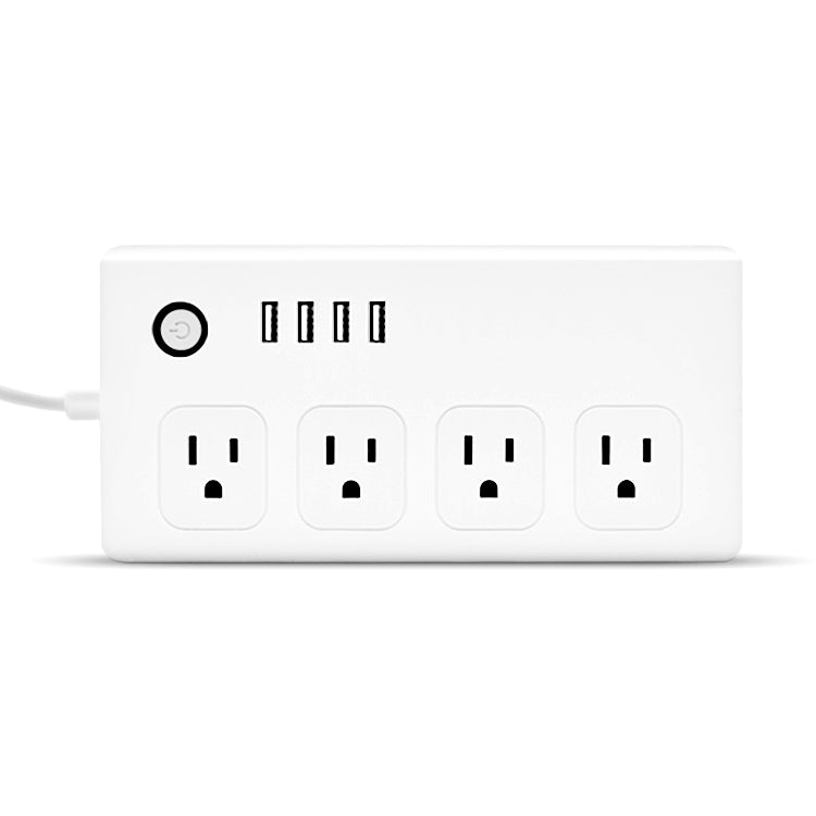 4 x USB Ports + 4 x US Plug Jack WiFi Remote Control Smart Power Socket Works with Alexa & Google Home, AC 110-240V, US Plug - Consumer Electronics by buy2fix | Online Shopping UK | buy2fix