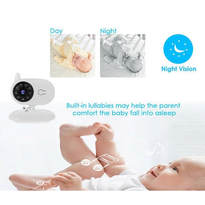 BM-850 3.5 inch LCD 2.4GHz Wireless Surveillance Camera Baby Monitor with 8-IR LED Night Vision, Two Way Voice Talk(White) - Security by buy2fix | Online Shopping UK | buy2fix