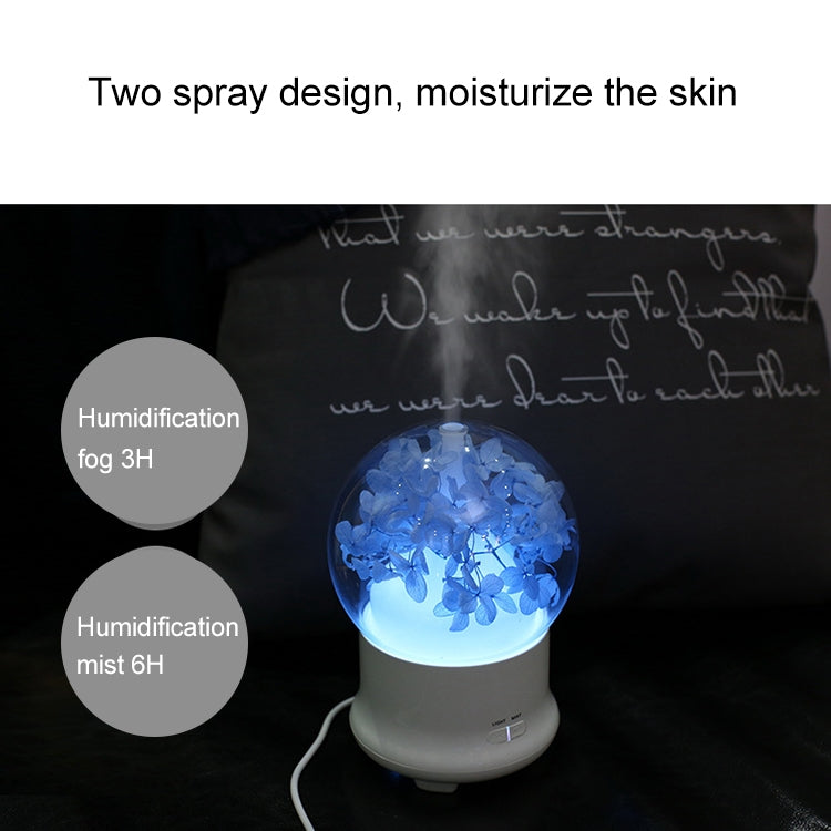 ML-824 100ML Gypsophila Flowers Aromatherapy Diffuser Air Humidifier with Colorful LED Light for Office / Home(Blue) - Home & Garden by buy2fix | Online Shopping UK | buy2fix